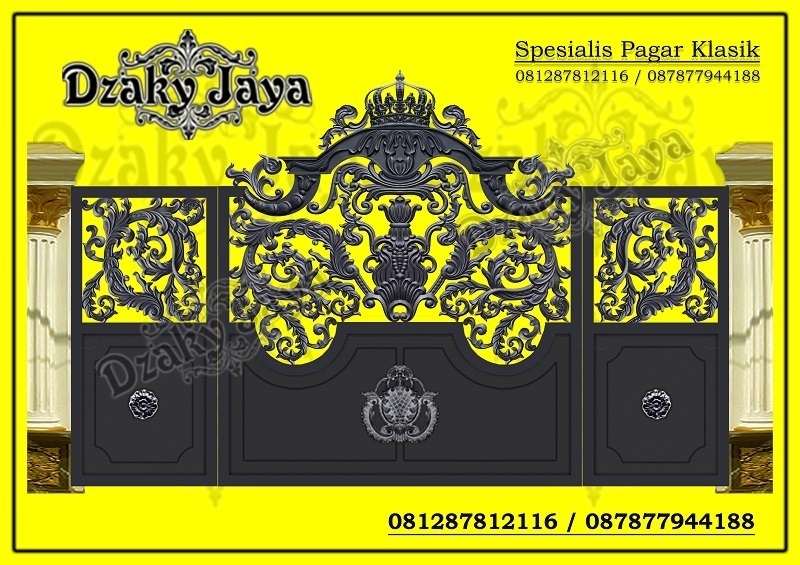 Desain Pintu Pagar Besi Tempa Mewah Dzaky Jaya