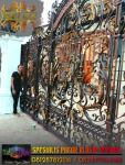 Detail gambar pintu pagar besi tempa Banjarmasin